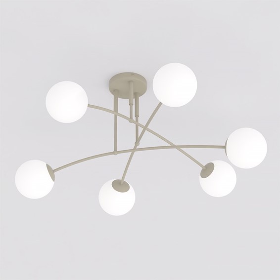 Lampa Sufitowa PREGOS 6 Beżowy/Biały