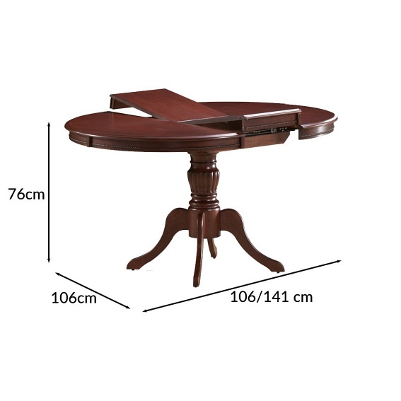 Stół Rozkładany OLIVIA (106-141)x76 Ciemny Orzech