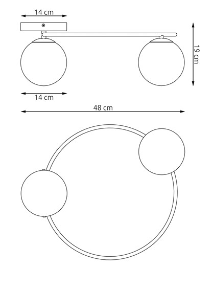 Lampa Sufitowa SOPRA 2 Beżowy