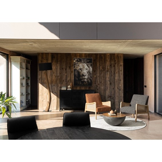 Stolik Kawowy LANCASTER Fi70cm Brązowy