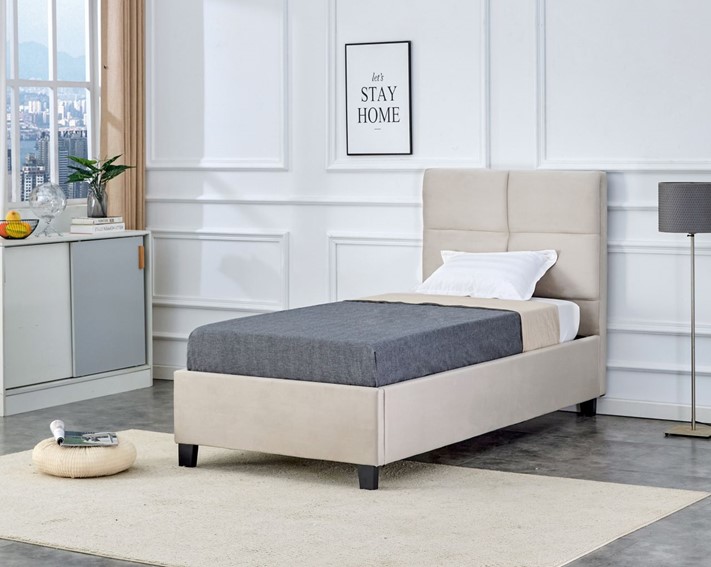 Łóżko Tapicerowane LT2-FX 90x200 Beżowy