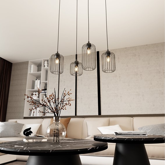 Lampa Wisząca VANDER 4 Czarny