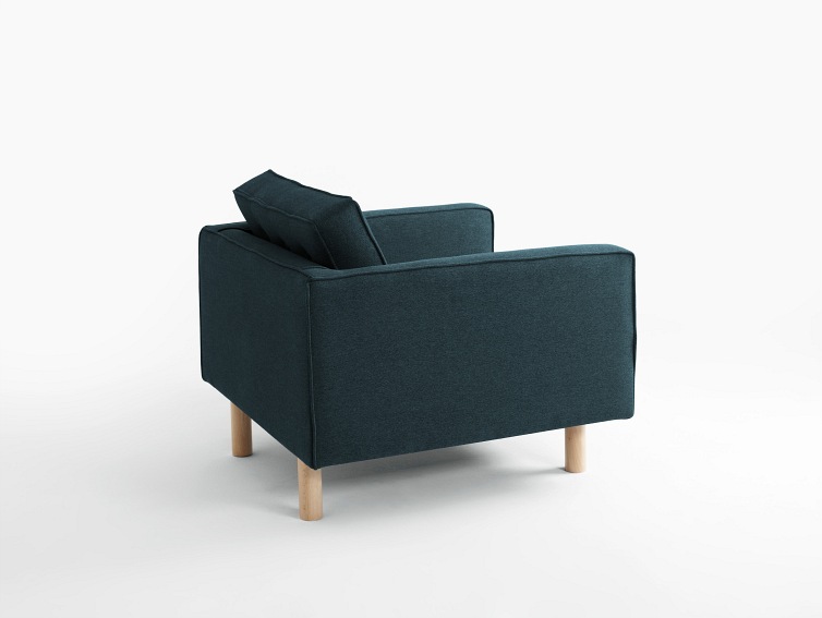 Fotel Topic Wood 84x88x80 Głębia Oceanu/Naturalny