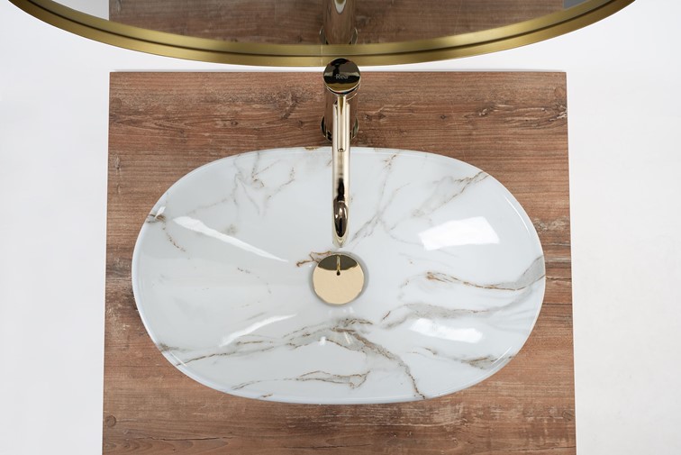 Umywalka Nablatowa ROYAL MINI AIAX SHINY Biały