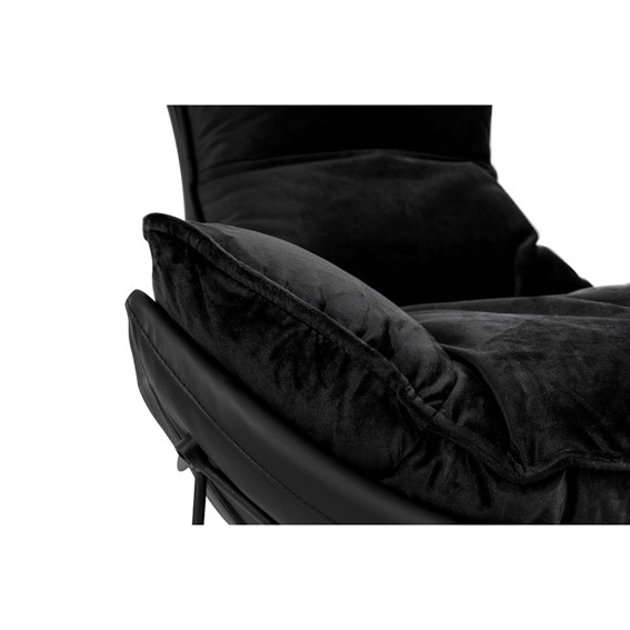 Fotel OTILIA STAND VELVET Czarny