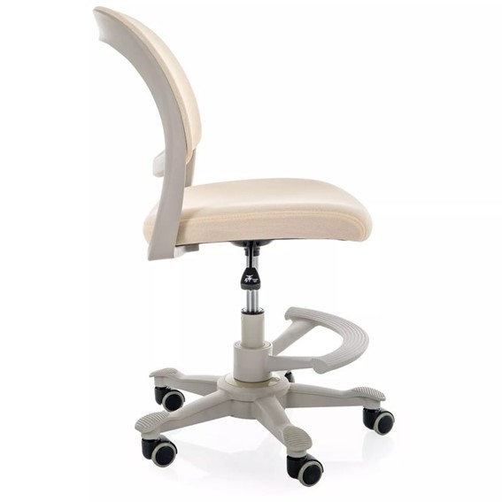 Fotel Obrotowy Q-027 Beżowy/Szary