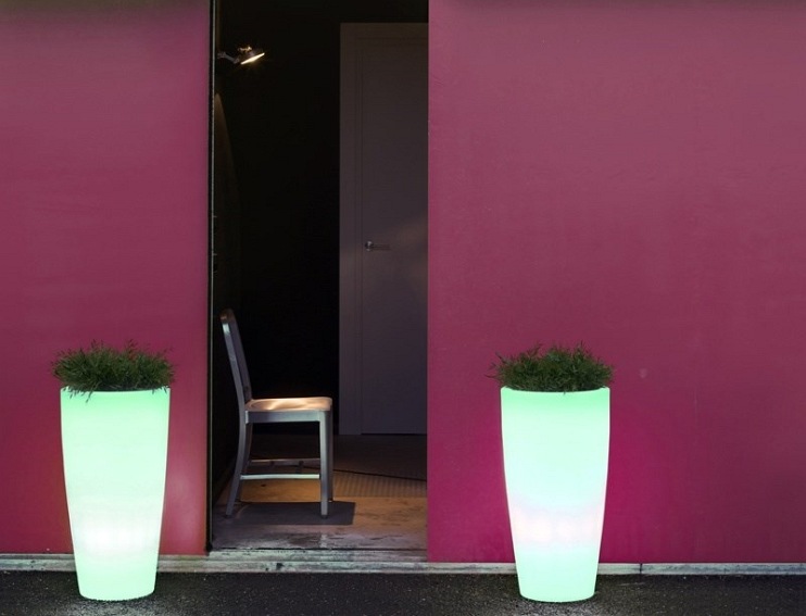 Donica BAMBU 90 BATTERY Biały