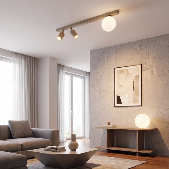 Lampa Sufitowa BASTER 3 Beżowy/Opal