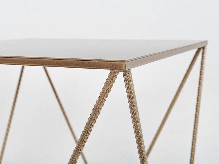 Stolik Daryl Metal  55x55x55 Złoty