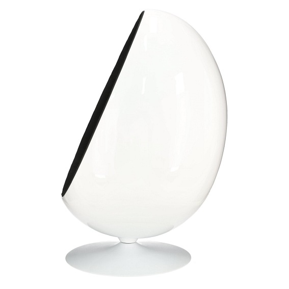 Fotel OVALIA CHAIR Biało-Czarny