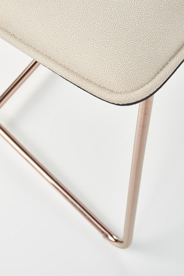 Krzesło K390 Kremowy/Ciemny Popiel/Złoty