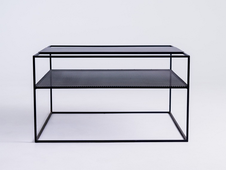 Stół Kawowy Matrix Metal 80x80 Czarny
