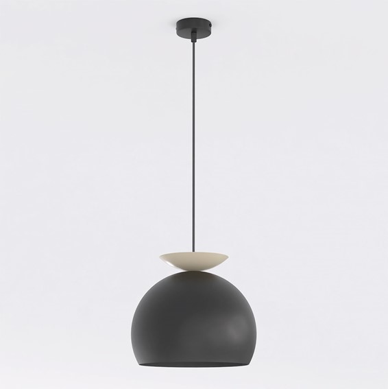Lampa Wisząca GEO 1 Czarny/Beżowy