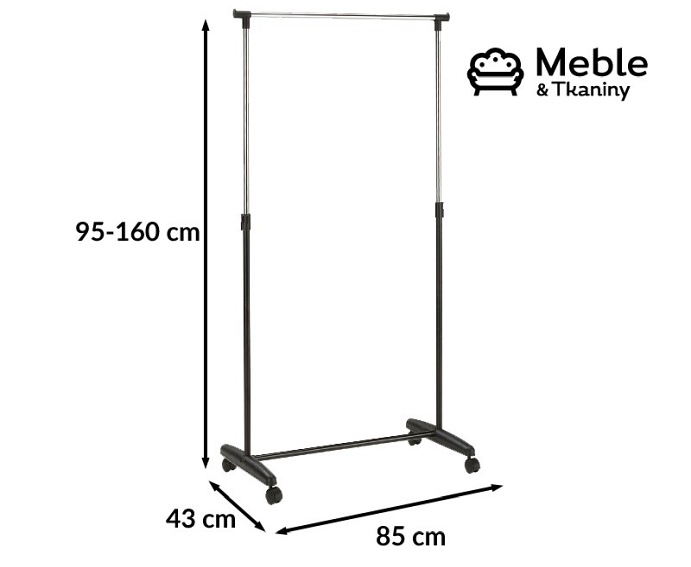 Wieszak NOVA Chrom/Czarny