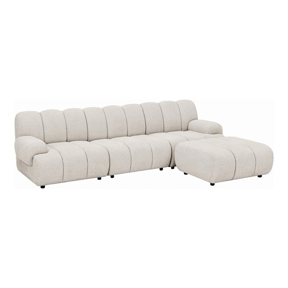 Sofa Modułowa TAZA 3,5-Osobowa Prawa Beżowy