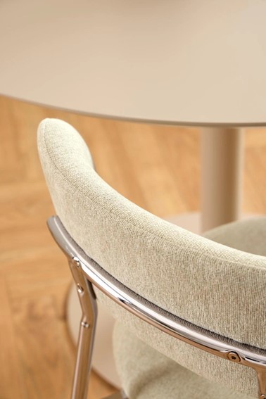 Krzesło LYRIC Beżowy/Chrom