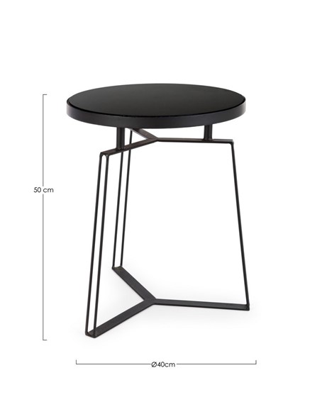 Stolik Kawowy ZAIRA Fi40cm Czarny