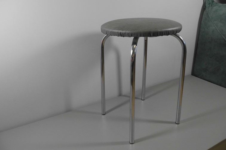 Taboret TOP Chrom/Szary (St-24)