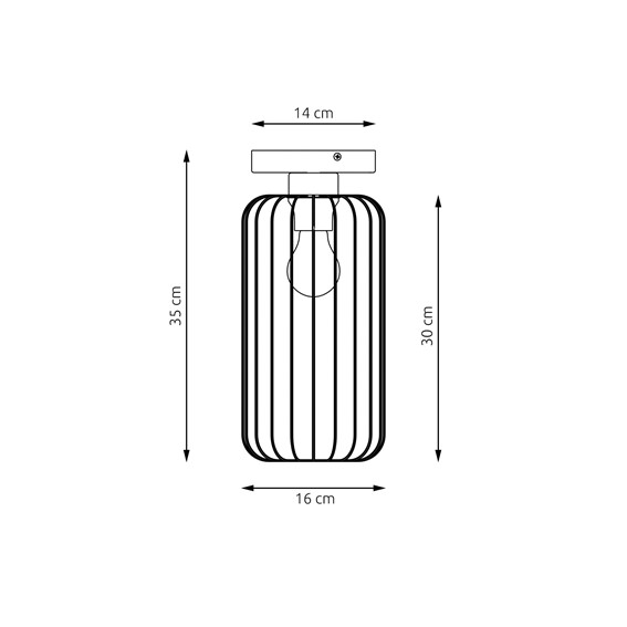 Lampa Sufitowa BARN 1 Czarny