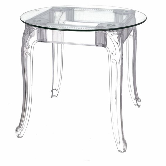 Stół GHOST 80x80 Transparentny