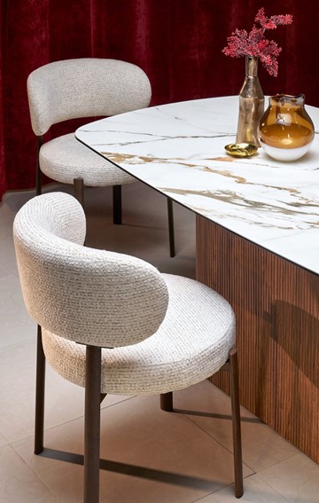 Stół Rozkładany FLAVOR (200-300)x100 Biały Marmur/Orzechowy