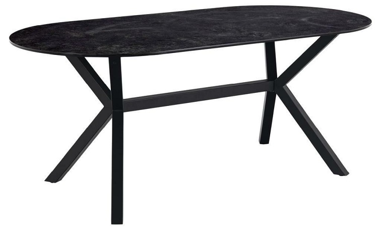 Stół Laxey 90x180 Czarny