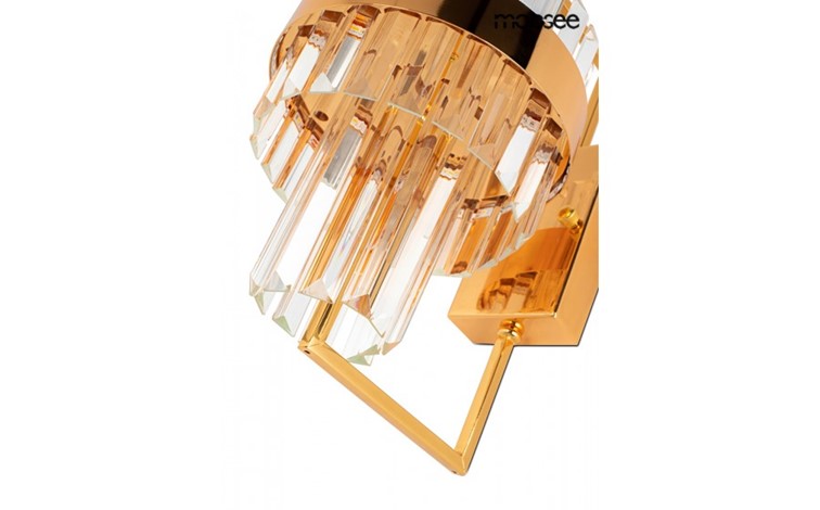 Lampa Ścienna IMPERO Złoty/Transparentny