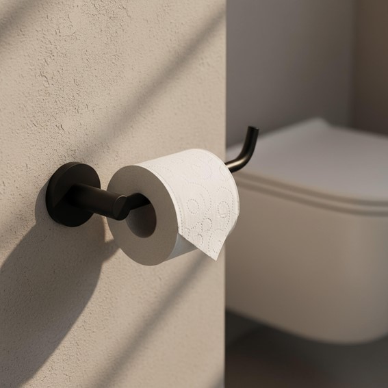 Uchwyt na Papier Toaletowy LEO 5609 Czarny