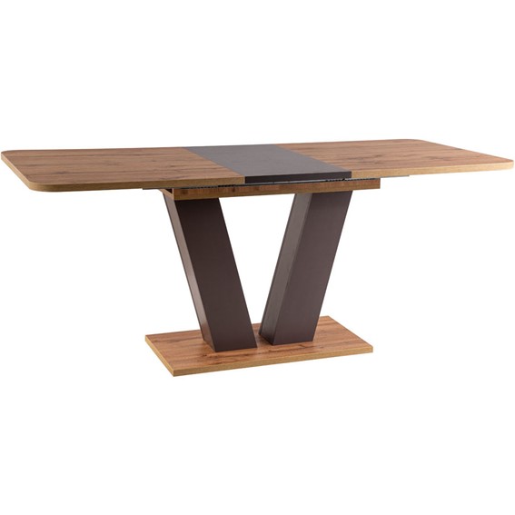 Stół Rozkładany PLATON (136-176)x80 Brąz/Dąb Wotan