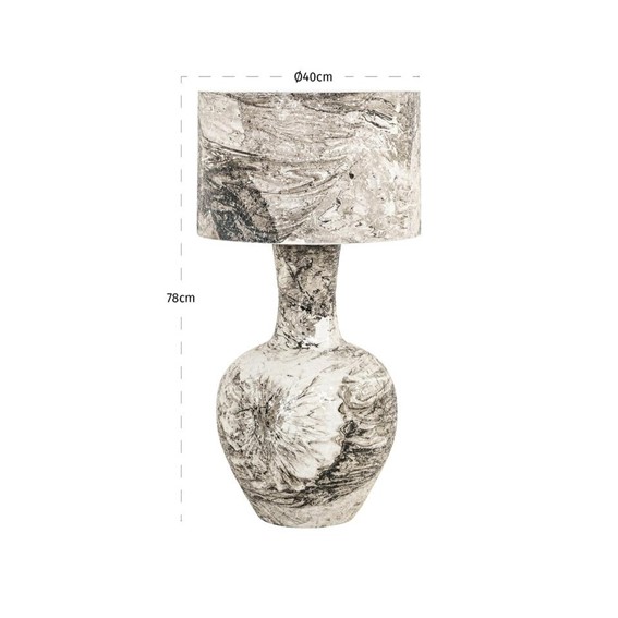 Lampa Stołowa CECILE Biały/Czarny