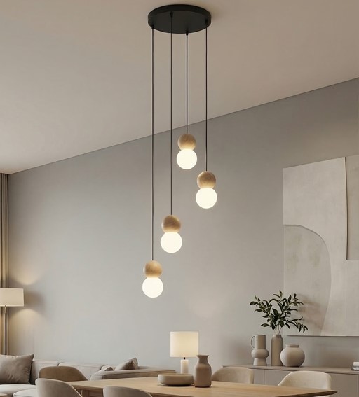 Lampa Wisząca LOOP 4 Czarny