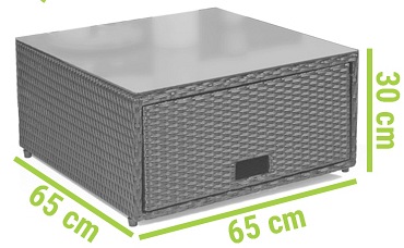 Narożnik Ogrodowy 4-Osobowy ROMA Czarny