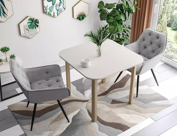 Stół Rozkładany DANTE II (90-130)x90 Kaszmir/Dąb Cremona Torro