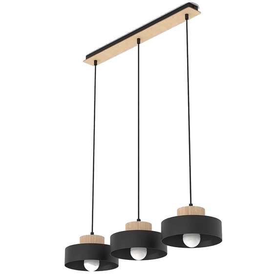 Lampa Wisząca KIVI 3 Czarny