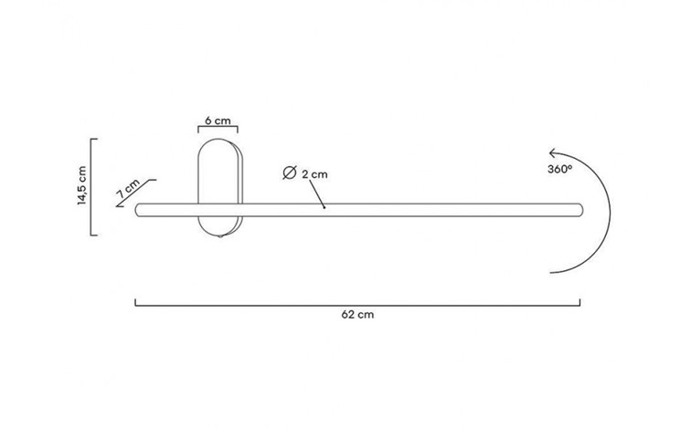 Lampa Ścienna TOBIA Czarny