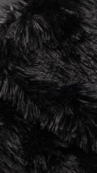 Tkanina FLUFFY 19 Czarny (1 mb)