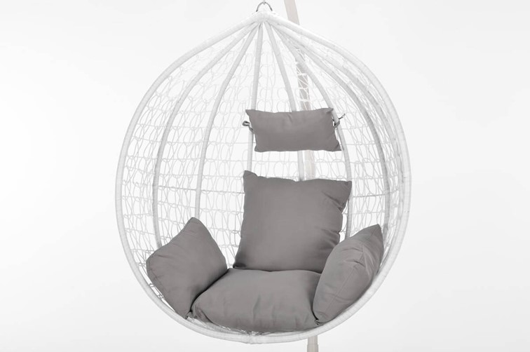 Fotel Wiszący BAHAMA Biały/Szary