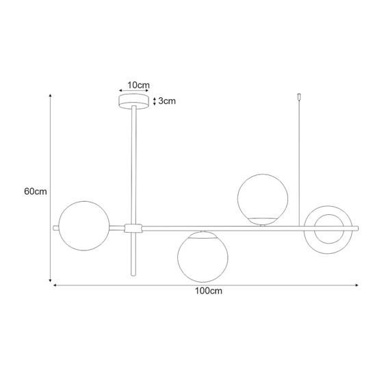 Lampa Sufitowa VUELTA K-4736 Czarny/Biały Matowy