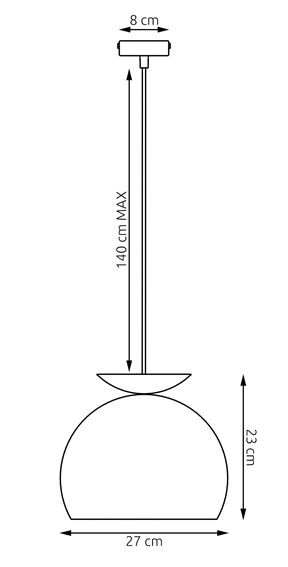 Lampa Wisząca GEO 1 Beżowy/Czarny