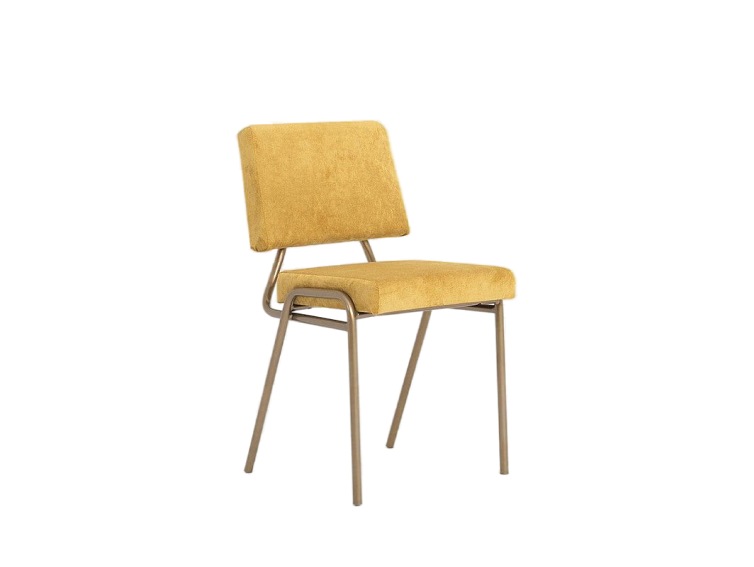 Krzesło Simple 45x50x83 Żółty Narcyz/Złoty