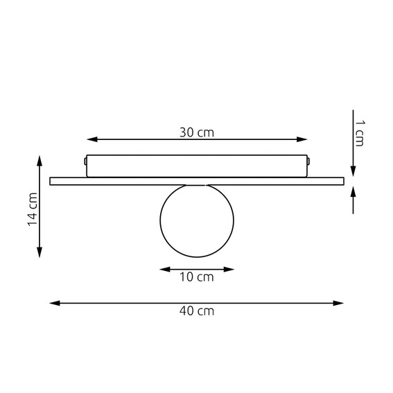Lampa Sufitowa CALMA 1M Szary