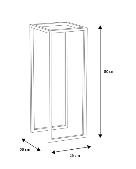Kwietnik KAJA HOME KS-08 ECO L Czarny