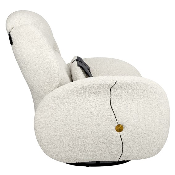 Fotel Obrotowy TAPE TEDDY Biały/Czarny