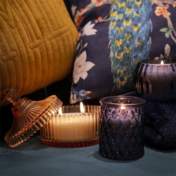 Świeca ze Szkła Bohemskiego Czerwony