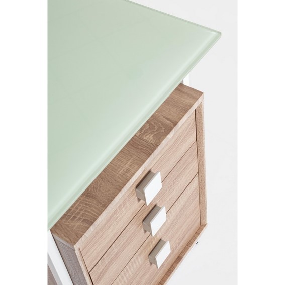 Biurko THOMAS Biały/Naturalny