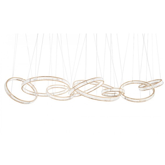 Lampa Wisząca LIBERTY LINE 8 Złoty/Transparentny