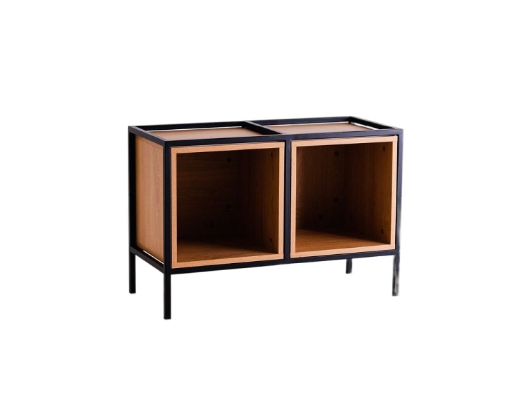 Regał Skap 2R1 Boks x2 40x88x60 Dąb/Czarny