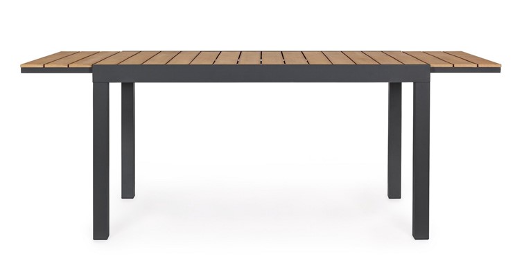Stół Ogrodowy ELIAS (200-140)x90cm Naturalny/Czarny