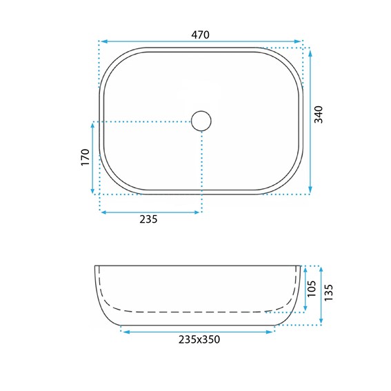 Umywalka Nablatowa BELINDA SAVANA Beżowy