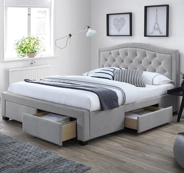 Łóżko ELECTRA 140X200 Szary/Dąb Tap. 76